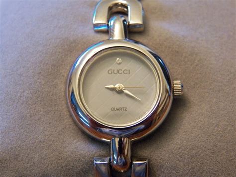 vintage gucci watch ladies silver tone|Gucci watch women silver.